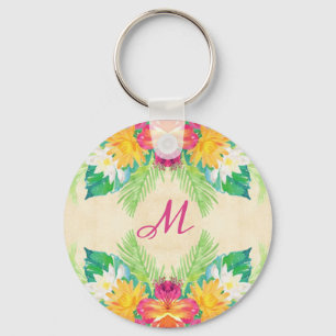Chaveiro tropical da flor de Hawaiin