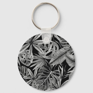 Chaveiro Tropical Monocromática, A Aquarela Deixa Textura.