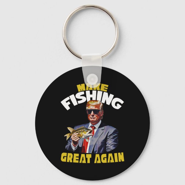 Chaveiro Trout Fishing Make Fishing Great Again Trump Won 2 (Frente)