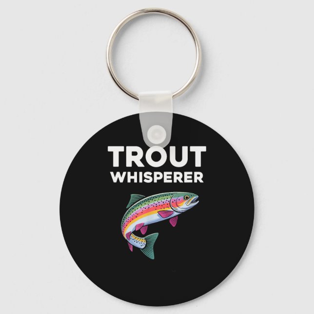 Chaveiro Trout Whisperer Funny Trout Fishing  (Frente)