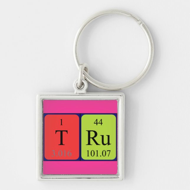 Chaveiro Tru periódica mesa name keyring (Frente)