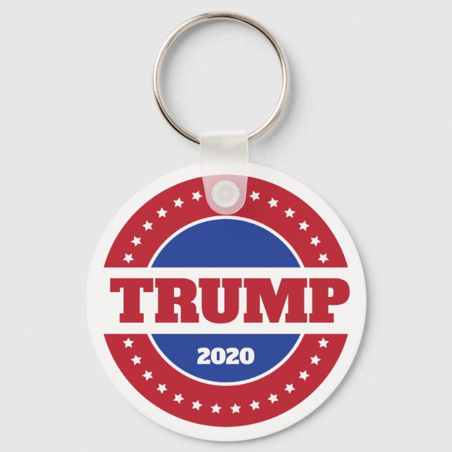 Chaveiro Trump 2020 Red White e Blue (Frente)
