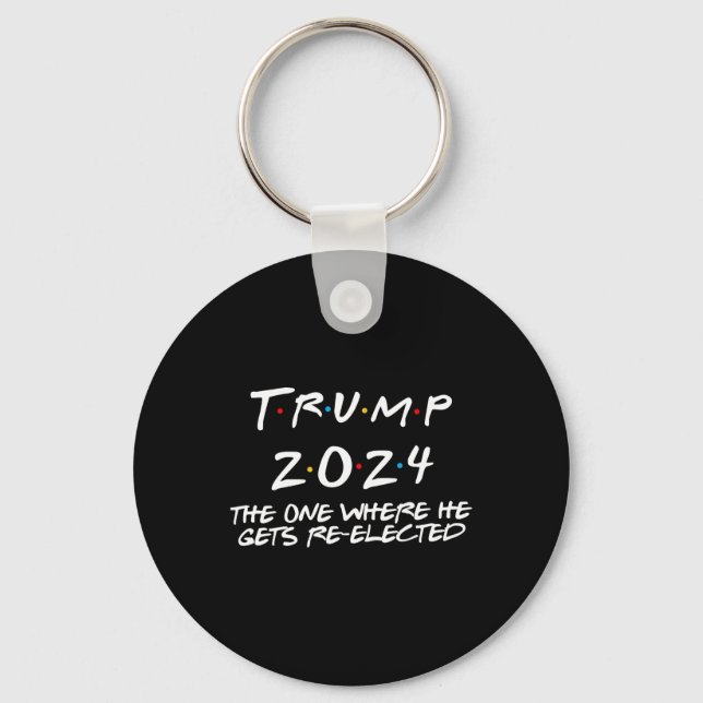 Chaveiro Trump 2024, Aquele Onde Ele É Reeleito (Frente)