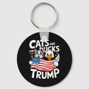Chaveiro Trump 2024 Kittens E Patos Apoiam Donald Trump