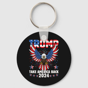 Chaveiro Trump 2024 Retome América Bandeira Americana Trump