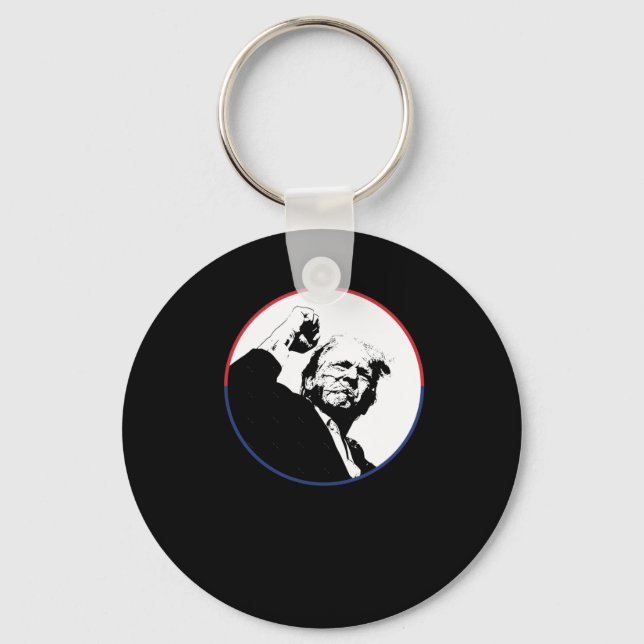 Chaveiro Trump 2024 Trump Rally Trump Ear Donald Trump Pres (Frente)