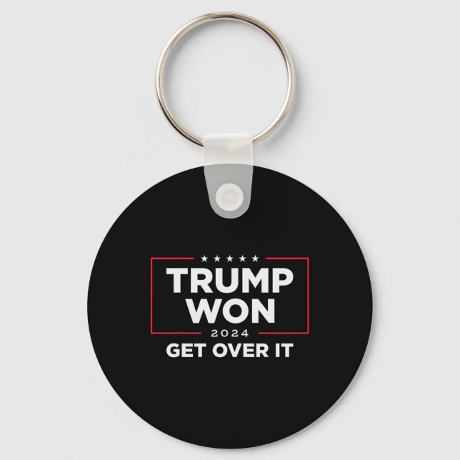 Chaveiro Trump 2024 Won Supere-A Uni - Preto (Frente)