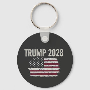 Chaveiro Trump 2028 Presidente Americano das Eleições de Ba