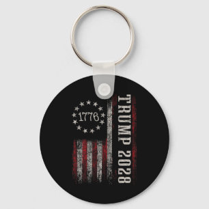 Chaveiro Trump 2028 Vote Donald Trump América Flag Vinta