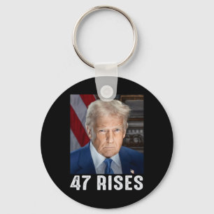 Chaveiro Trump 47 Rises Foto da Posse de Donald Trump
