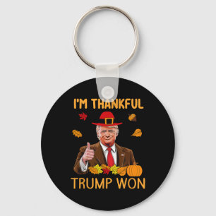 Chaveiro Trump Ação de Graças... Eu sou grato Trump venceu