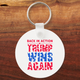 Chaveiro Trump - Back in Action Trump vence novamente
