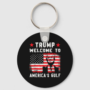 Chaveiro Trump Bem-vindo ao golfo americano Engraçado Trump