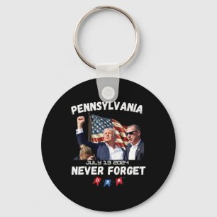 Chaveiro Trump Butler Pennsylvania Nunca Esquece