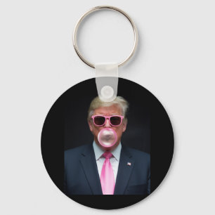 Chaveiro Trump Chiclete Rosa Presidente 47 EUA