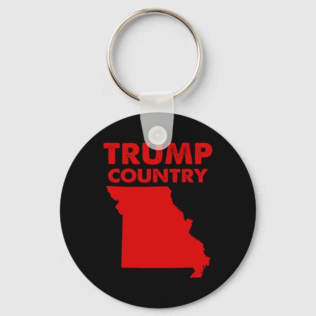 Chaveiro Trump Country Missouri Red State Map Republican Tr (Frente)