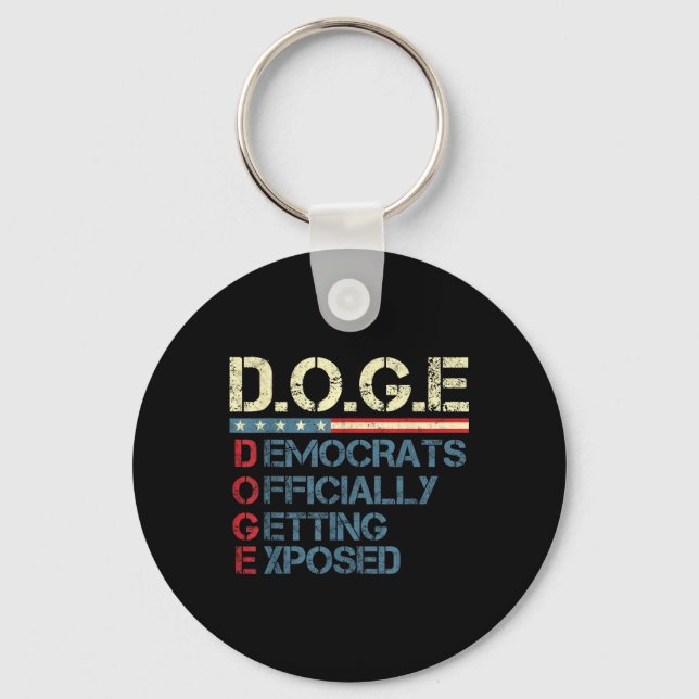 Chaveiro Trump D.o.g. e Doge Department of Governo (Frente)
