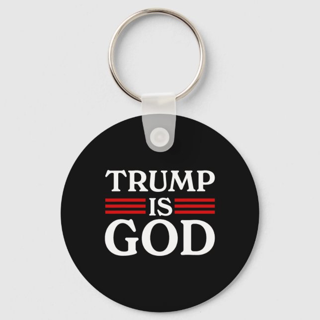 Chaveiro Trump É Deus Engraçado Trump É Deus 2  (Frente)