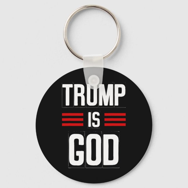 Chaveiro Trump É Deus Engraçado Trump É Deus 3  (Frente)