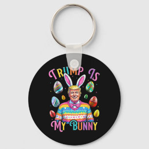 Chaveiro Trump É Meu Coelho de Primavera Caça Ovos Faz Pásc
