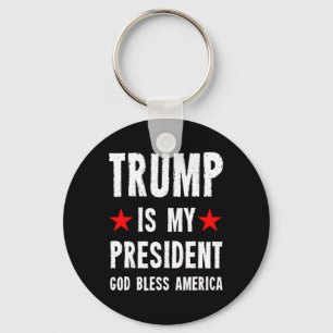Chaveiro Trump É Meu Presidente Deus Abençoe a América