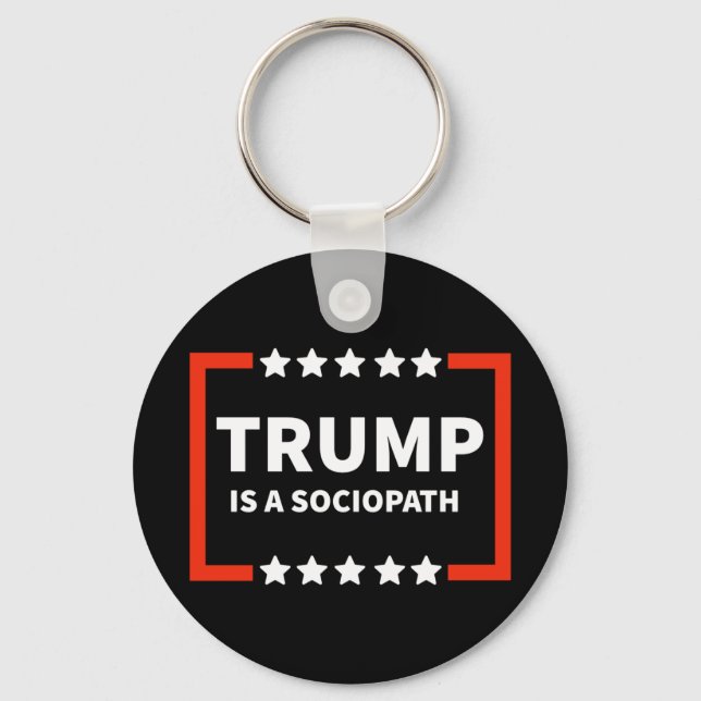 Chaveiro Trump É Um Sociopata 1 (Frente)