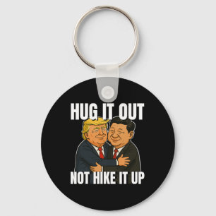 Chaveiro Trump Engraçado Da Guerra Tarifária Hugging Xi Jin