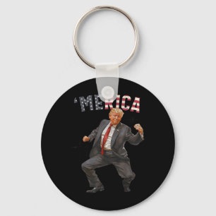 Chaveiro Trump Feliz 4 de Julho Trump Presentes da Bandeira