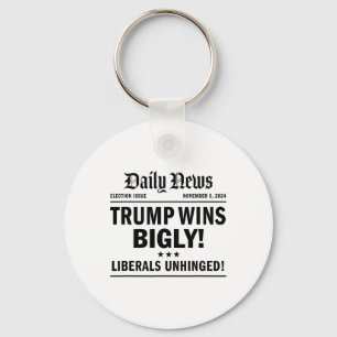 Chaveiro Trump ganha grande manchete trump ganha 2024 Trump