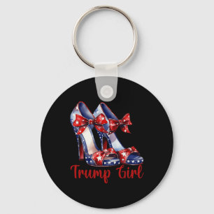 Chaveiro Trump Girl High Heel Stilettos, American Flag Trum