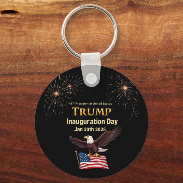Chaveiro Trump Inauguration Day 2025 Presidente Cutomizable (Frente)