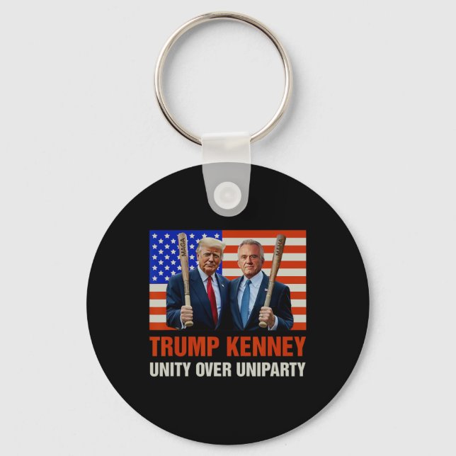 Chaveiro Trump Kennedy Unity Over Uniparty 2025 Funny Elect (Frente)