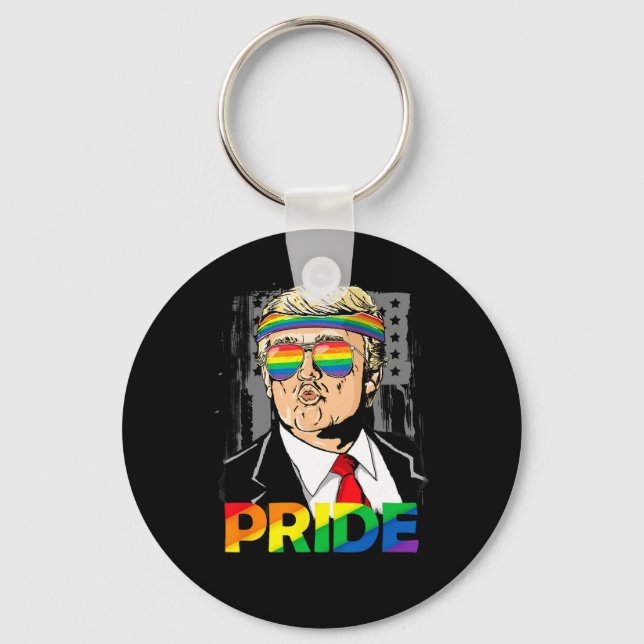 Chaveiro Trump Lgbt Orgulho gay Mês Lésbica Transgend Biual (Frente)