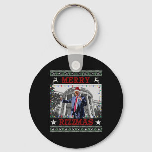 Chaveiro Trump Merrry Rizzmas Engraçado Dança Humorística C