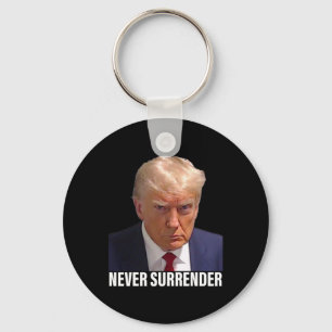 Chaveiro Trump Mugshot Nunca Entregue Homens