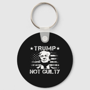 Chaveiro Trump Não Culpado Apoiador do Trump Bandeira Ameri