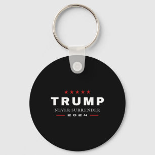Chaveiro Trump Nunca se Rende 2024 Camiseta Patriótica Maga