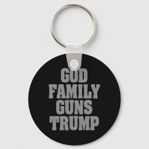Chaveiro Trump Patriótico Família Guns Trump