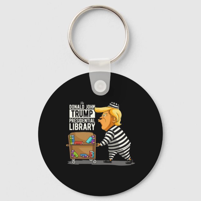 Chaveiro Trump Presidencial Biblioteca Funny Anti Trump (Frente)