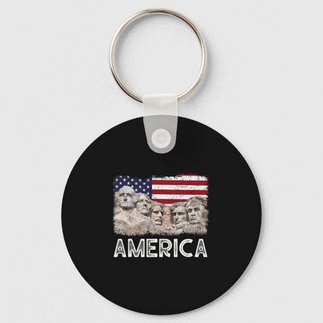 Chaveiro Trump Presidente 45º Rushmore Monte Bandeira Ameri (Frente)
