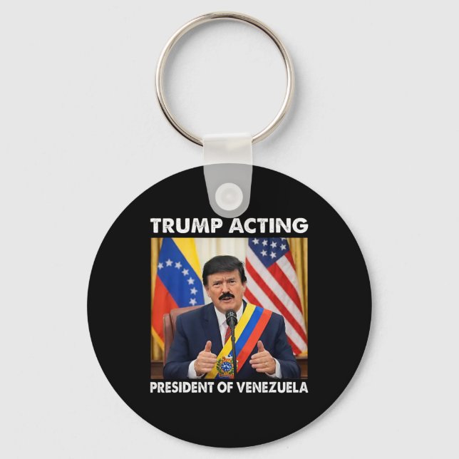 Chaveiro Trump Presidente Interino da Venezuela _1  (Frente)