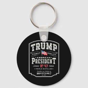 Chaveiro Trump Presidente N 47 Vintage Whiskey Usa
