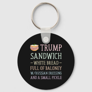 Chaveiro Trump Sandwich Sinal Engraçado