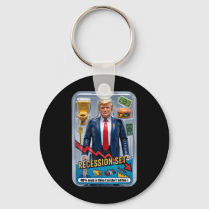 Chaveiro Trump Satire Sobrevivido à Recessão Conjunto de Aç