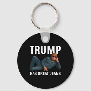 Chaveiro Trump Tem Grandes Jeans Camiseta Gráfica Divertida