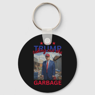 Chaveiro Trump Tirando O Garbyge 2024 Engraçado Trump