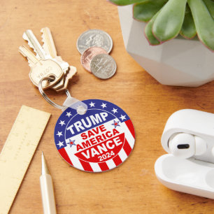 CHAVEIRO TRUMP VANCE 2024 SALVE AMÉRICA