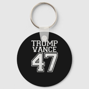 Chaveiro Trump Vance 47º Presidente Número Vintage
