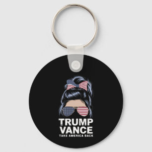 Chaveiro Trump Vance Leva a América de Volta Rapariga do Ca