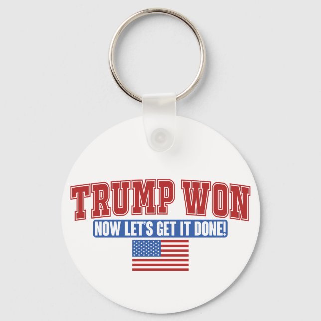 Chaveiro Trump Won Agora Vamos (Frente)